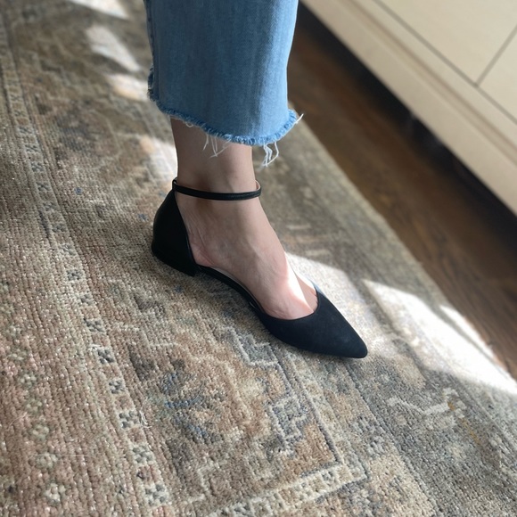 Cole Haan black leather & suede flats. - Picture 3 of 7